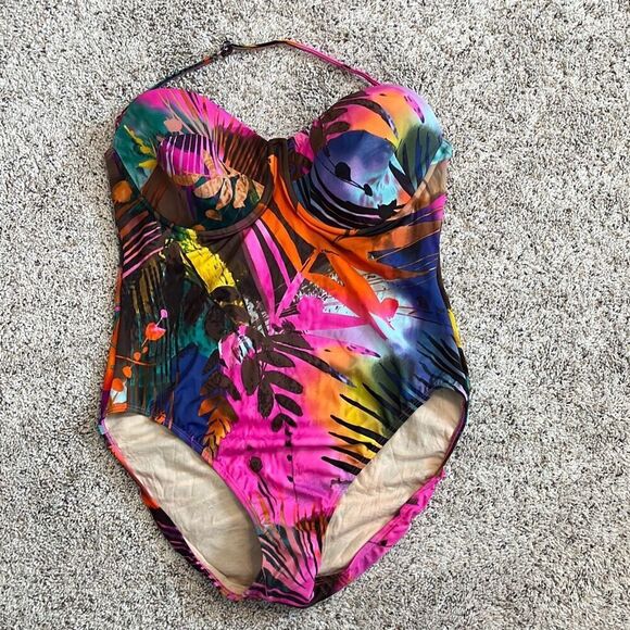 NWT Vintage Spiegle One Piece Swimsuit Size 16 - Picture 1 of 6